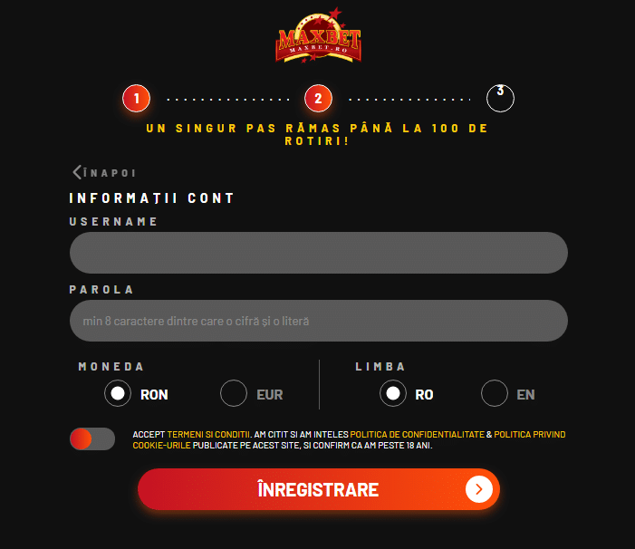 Maxbet-100-rotiri-gratis-inregistrare-pas-3
