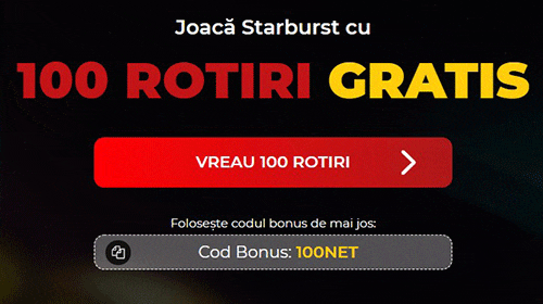 100 Rotiri Gratis la Slotul Starburst