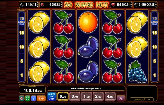 800 rotiri Unibet la slotul 20 super hot