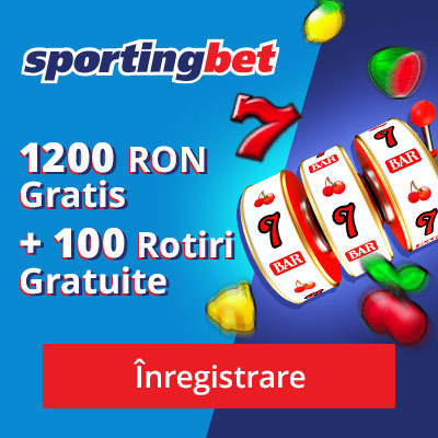 Bonus de Bun Venit Casino 1200 RON Gratis și 100 Rotiri Gratuite de la Sportingbet