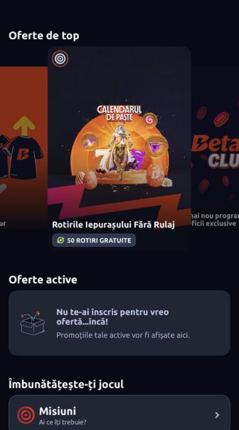 oferte în betano aplicație
