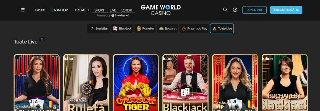 recenzie game world live casino