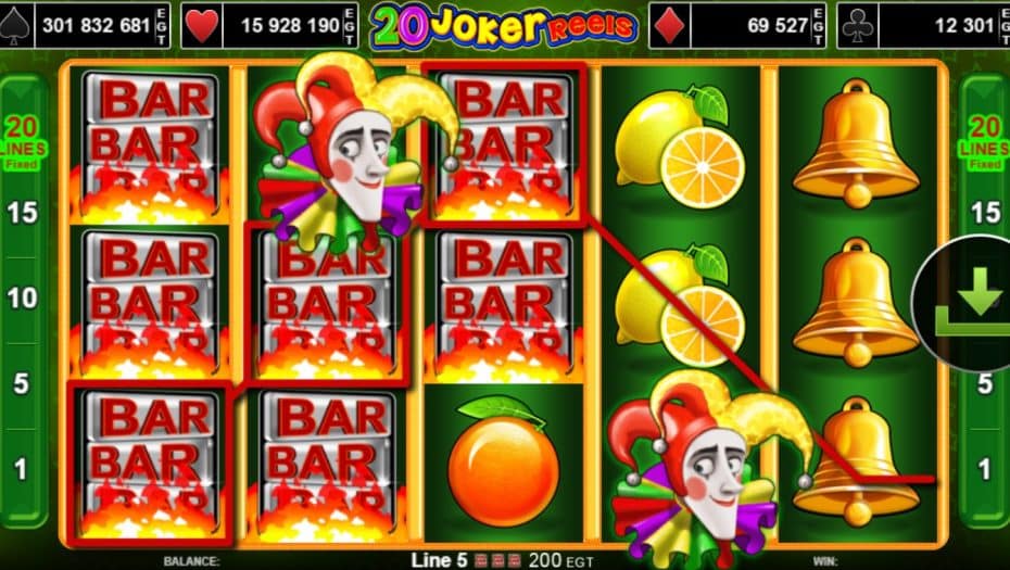 screenshot joker reels gratis