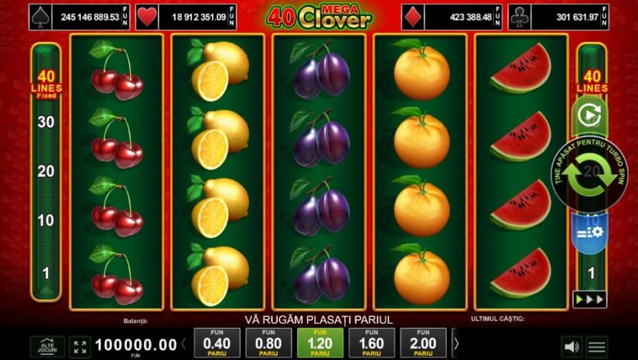 40 mega clover slot