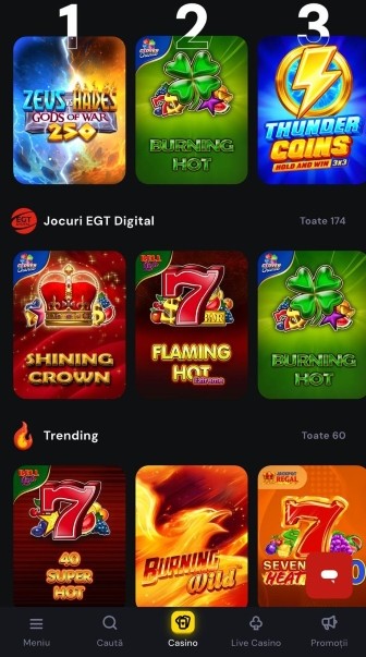 Ce jocuri găsești în Win2 aplicație