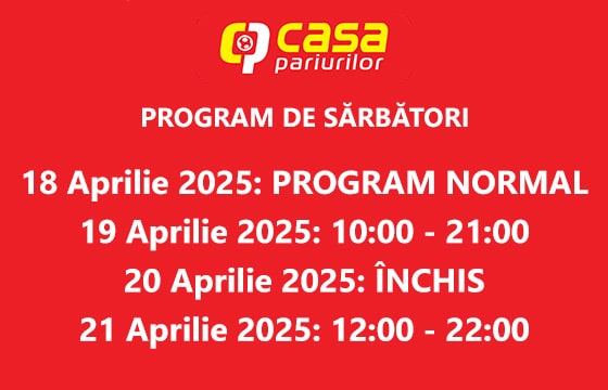 program agenții casa pariurilor de paște 2025