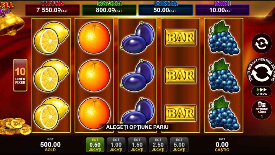 screenshot slot shining crown bell link demo