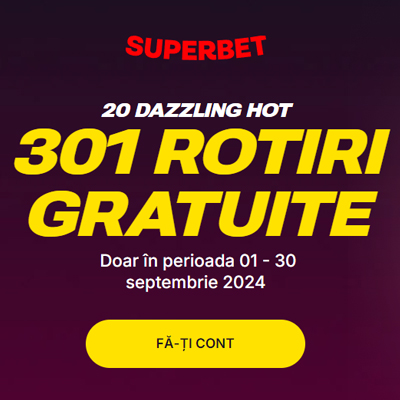 cod promo la superbet cu 301 rotiri gratuite fără depunere