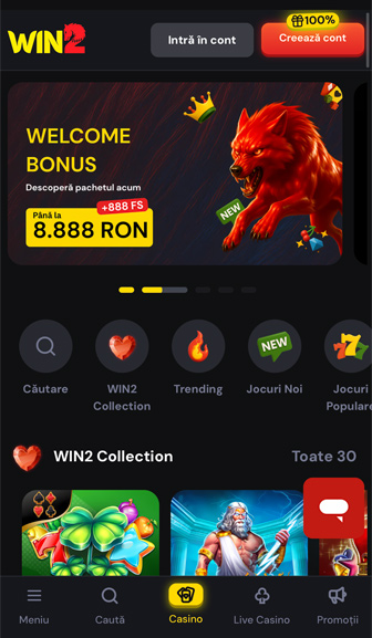 primul contact cu siteul de jocuri win2 casino