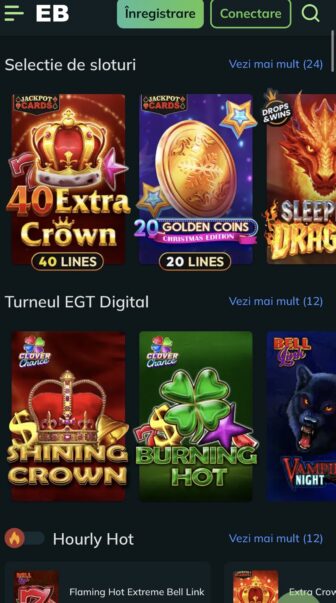 excelbet casino interfata