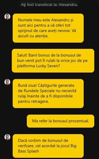 asistență la lucky seven