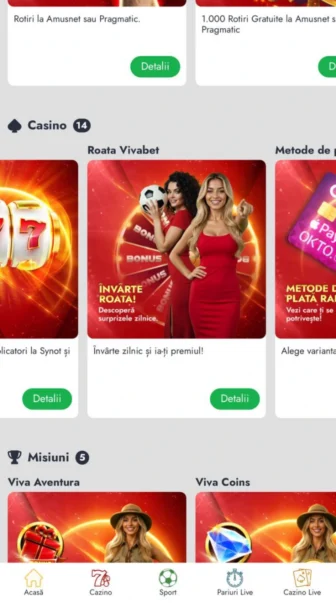 Roata norocului din aplicația Vivabet