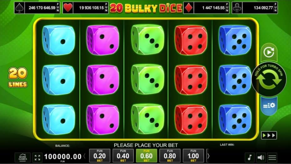 20 bulky dice demo