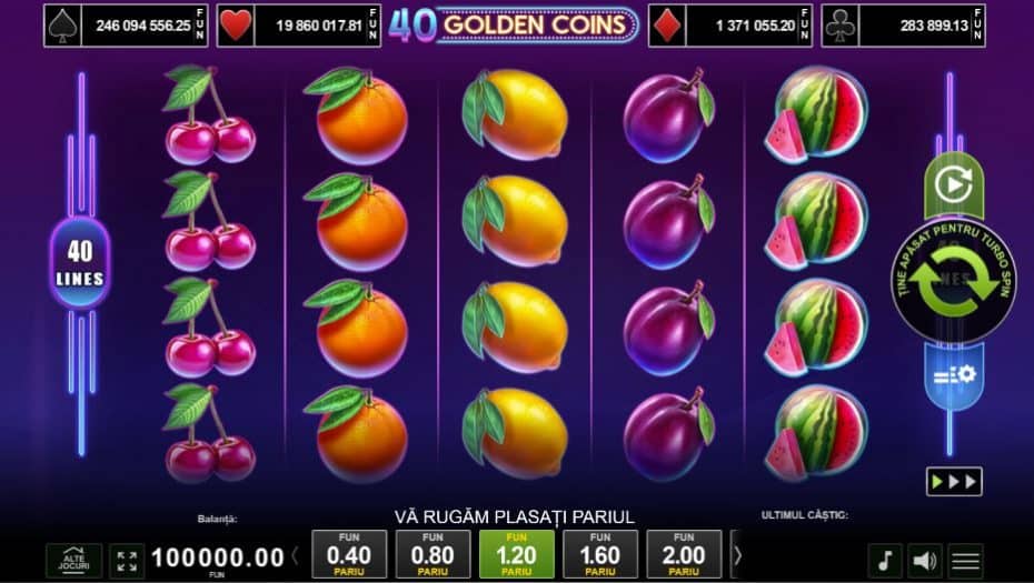 40 golden coins demo