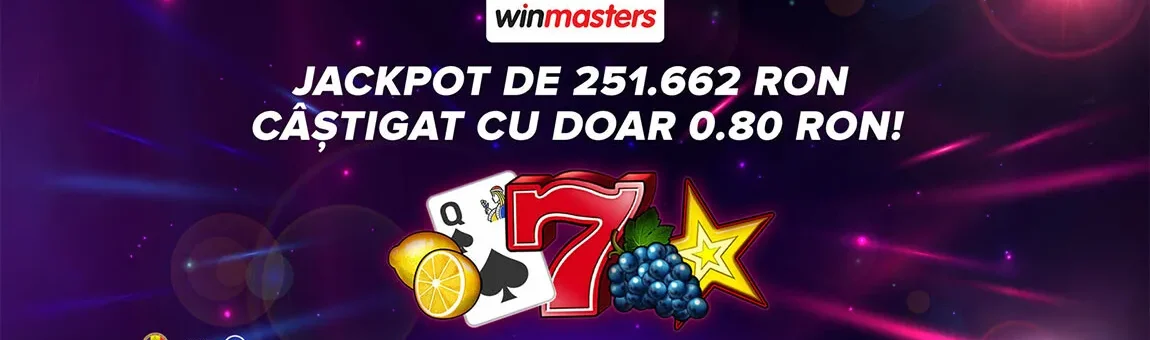 S-a strigat Jackpot la Winmasters - 251.662 RON pe 0.80 RON