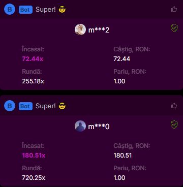 câștiguri aviator demo