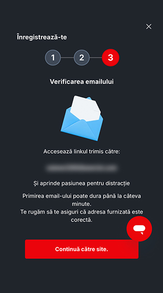 pasul 3 de înregistrare cont la totalbet