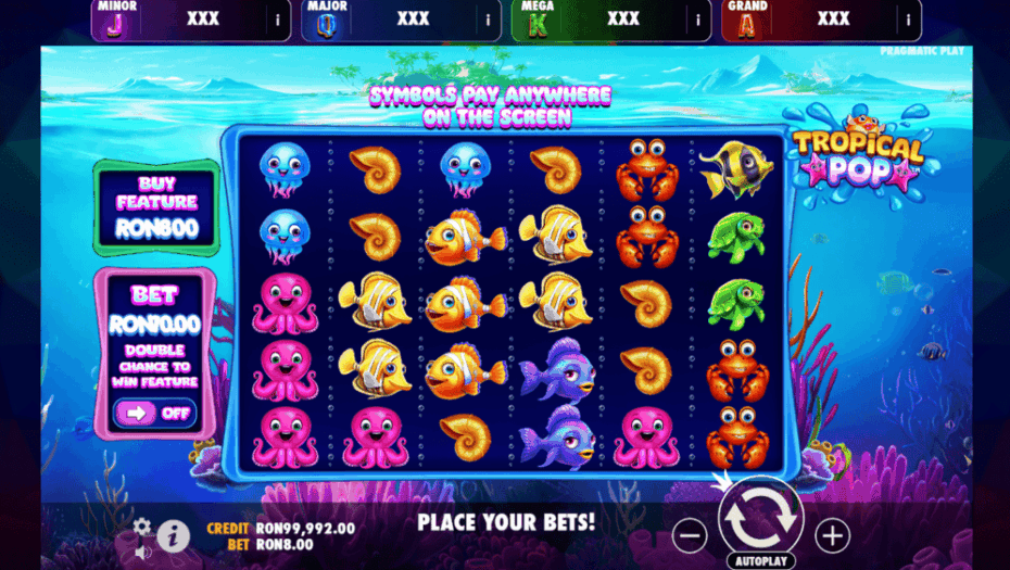 Tropical Pop Jackpot Play demo screenshot