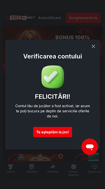 verificare cont la totalbet