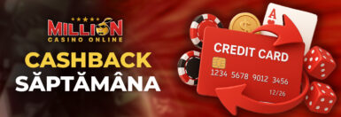 Cashback Million – Primești săptămânal până la 15% din depunerea ta