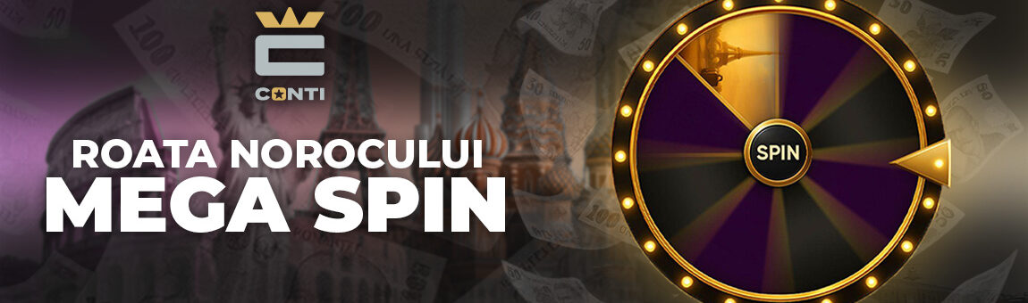 Roata Norocului MEGA SPIN Conti Cazino | Câștigă O Vacanță