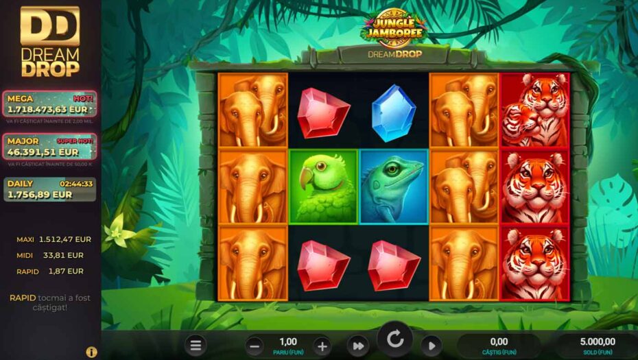 Slot online Jungle Jamboree Dream Drop cu jackpoturi
