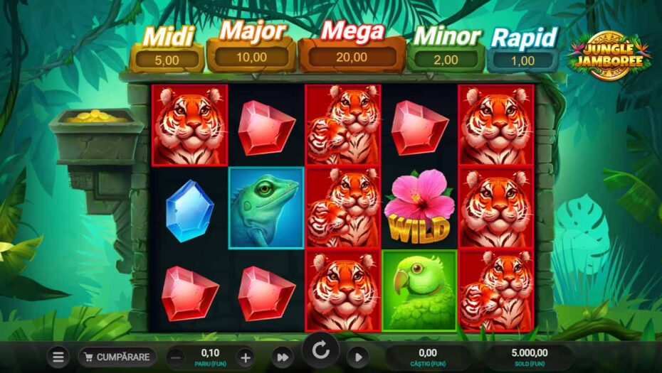 Slot online Jungle Jamboree cu tematică de junglă