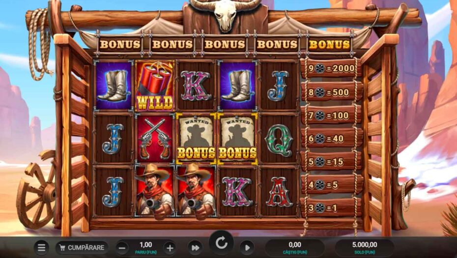 Slot online Outlaw Territory cu tematică western