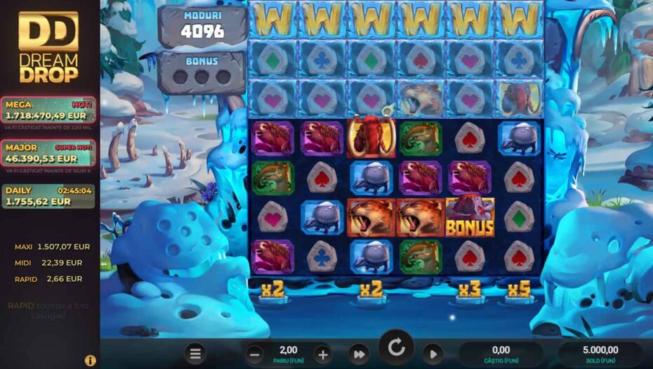 Slot online Primal Times Dream Drop cu tematică preistorică