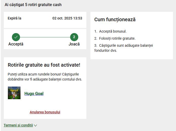ce am castigat la Unibet Spin & Win