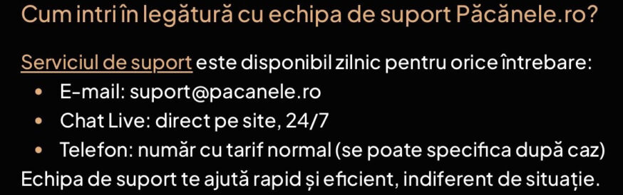 metode de contact păcănele casino românia
