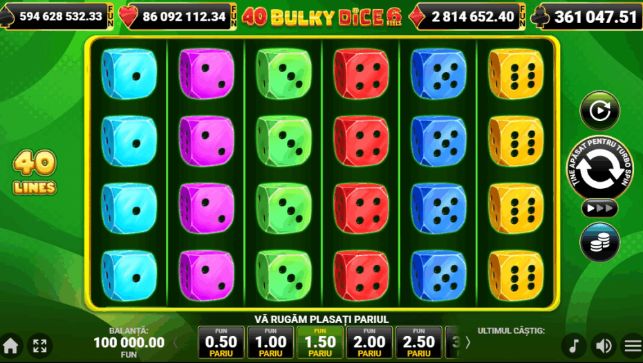 40 bulky dice 6 reels demo