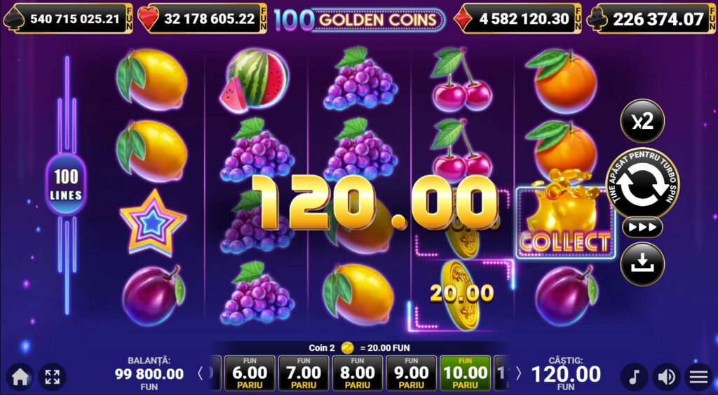 100 golden coins demo
