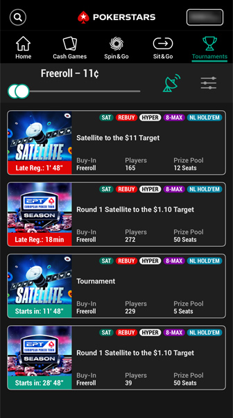 pokerstars freerolls