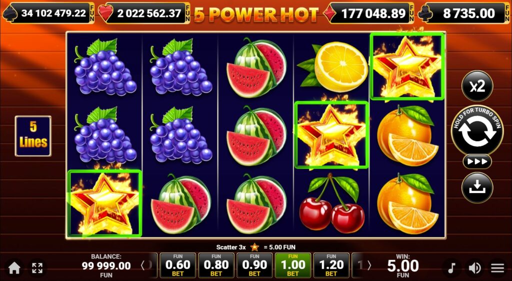 scatter 5 power hot demo