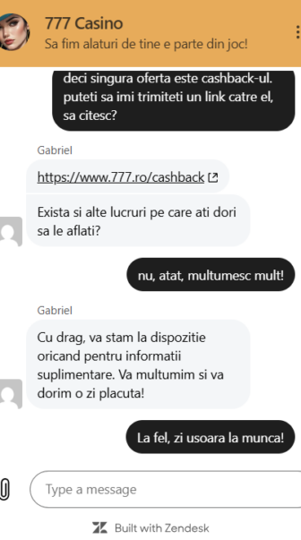 suport live chat 777 casino
