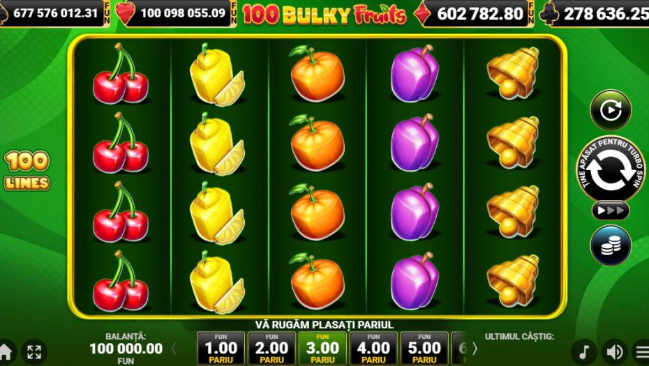 100 bulky fruits demo