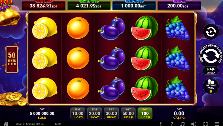 book of shining hot bell link demo