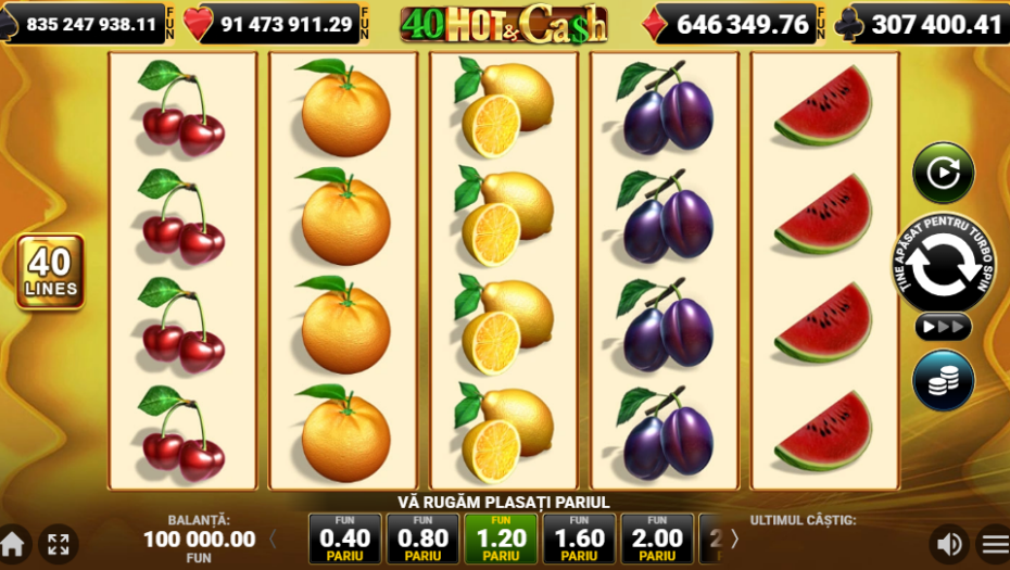 40 hot & cash demo
