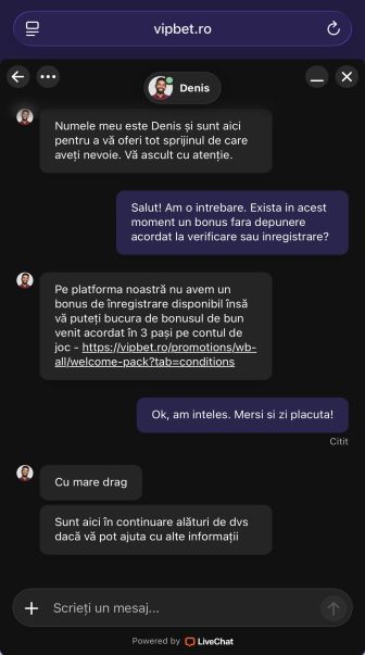 experiența mea cu vipbet suport