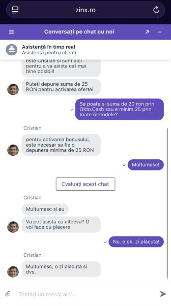 experiența mea cu echipa de contact zinx casino