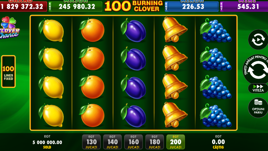 100 burning clover clover chance demo