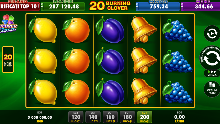 20 burning hot clover chance demo