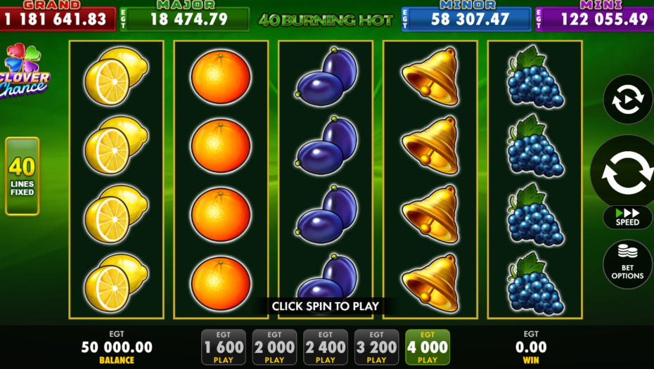 40 burning hot clover chance demo