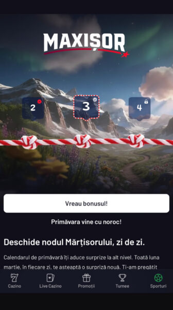 maxbet maxișor calendar de primăvară