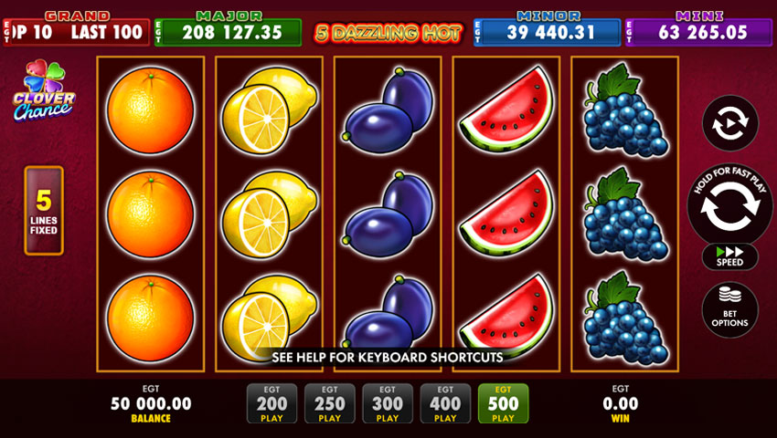 Prezentarea jocului 5 Dazzling Hot Clover Chance