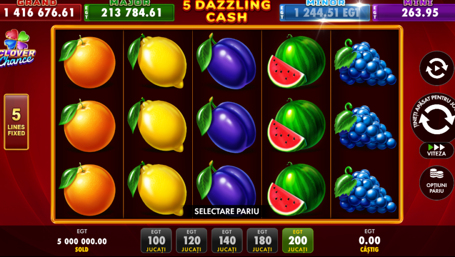 joc 5 dazzling cash clover chance
