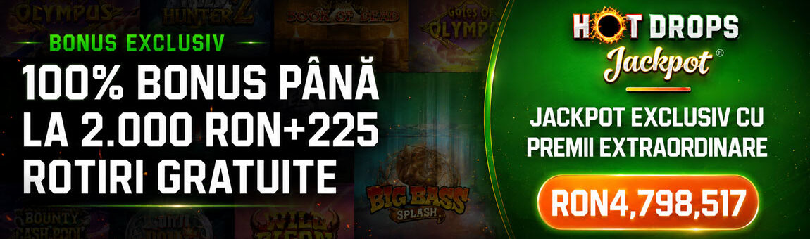 Unibet Rotiri Gratuite 2026 - 225 Rotiri + 2000 RON Bonus