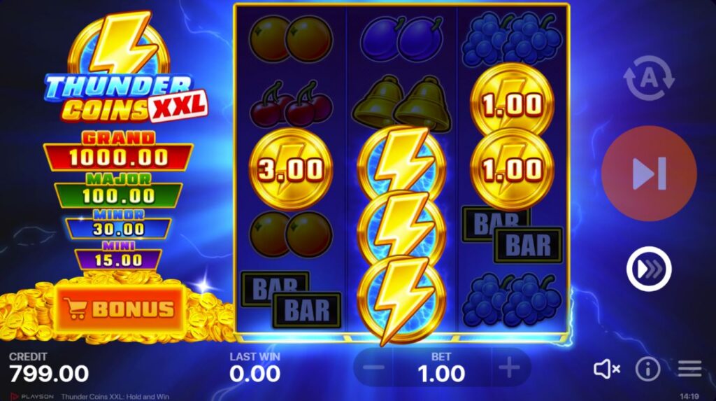 speciala la thunder coins xxl hold and win demo