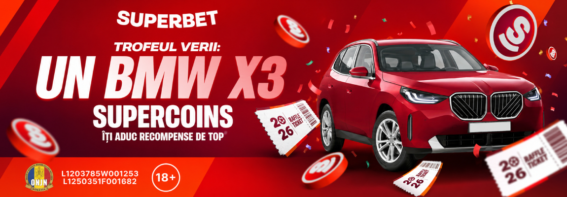 Campanie Superbet 2026 🚗 Câștigă BMW X3 cu Supercoins!